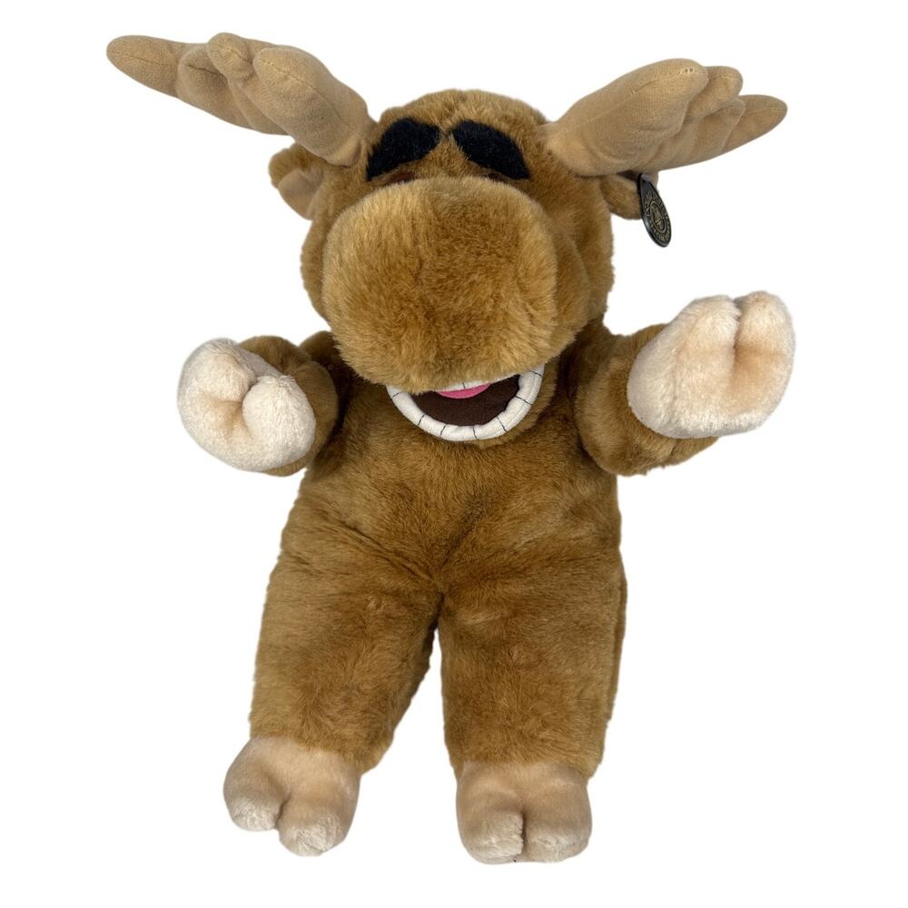 24K Polar Puff PLAY TALKIN' JUNIOR THE MOOSE Stuffed Animal Plush HAND PUPPET